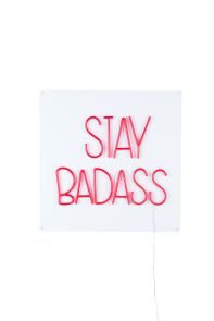 Bold Monkey - Neon bord Badass Non Social