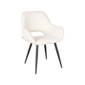 Eetkamerstoel Fer Ivoor Boucle 59x57x87 Cm Perspectief