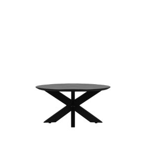 Salontafel Zico Zwart Mangohout Zwart Metaal 80x80x43 cm 1